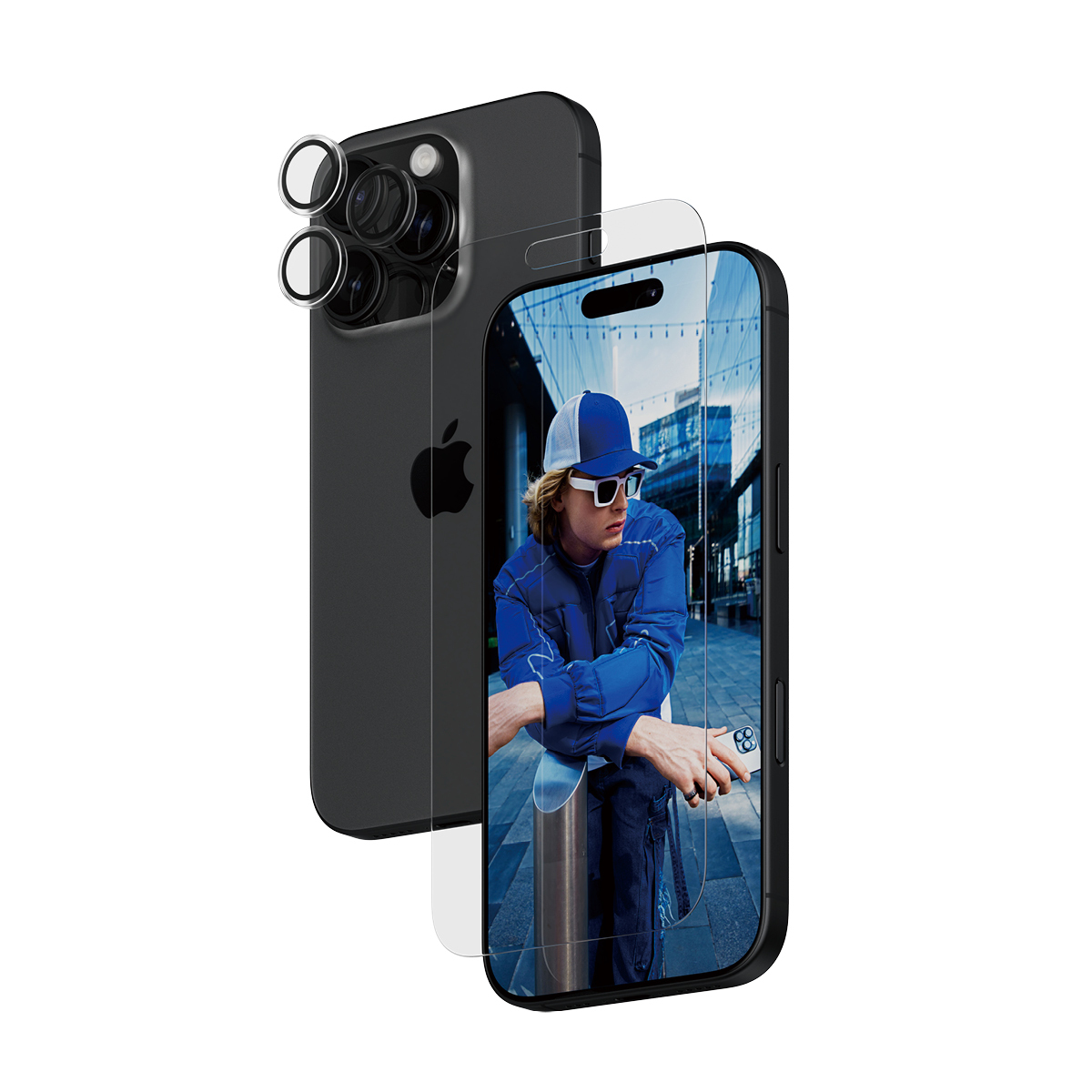 PanzerGlass ® 2-in-1 Bundle iPhone 16 Pro Doorzichtige schermbeschermer Apple 1 stuk(s) - Afbeelding 2
