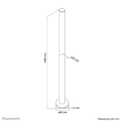 Neomounts FPMA-D9POLE Verlengbuis monitorarm - h 100 cm - Afbeelding 3
