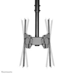 Neomounts NM-C440DBLACK Dual monitor/TV-beugel plafond 32-60" - h 56-91 cm - Afbeelding 5