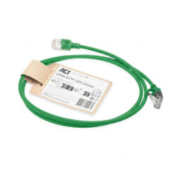 ACT Groene 1 meter LSZH S/FTP CAT6A slimline patchkabel snagless met RJ45 connectoren - Afbeelding 3