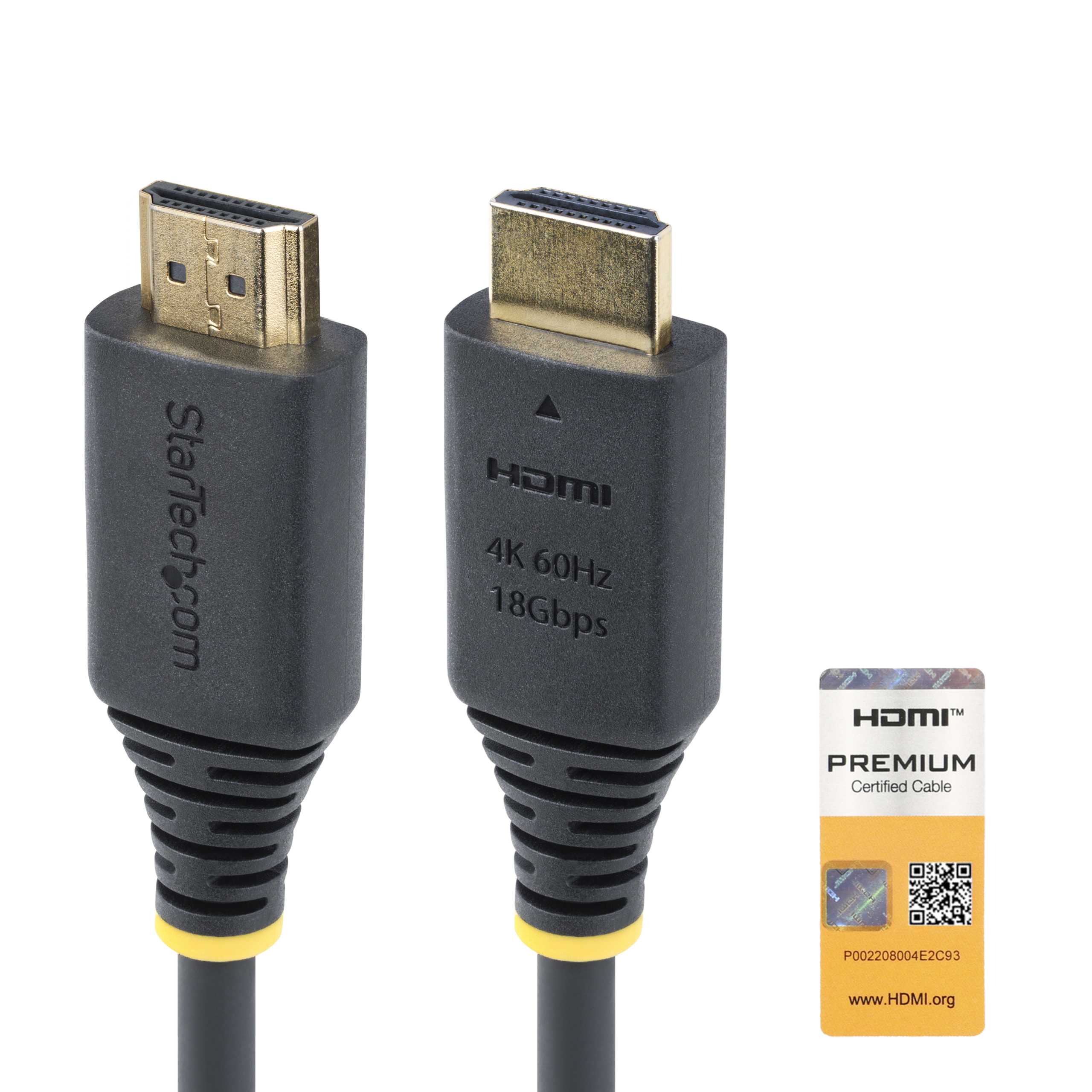 StarTech.com 3m Premium Gecertificeerde High Speed HDMI Kabel, 4K 60Hz/1440p 144Hz, HDR10/HDCP 2.2/ARC, 18Gbps, UHD HDMI 2.0 Kabel voor TV/Monitor/Display, TPE Mantel - Afbeelding 2