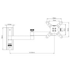 Techly ICA-LCD 104 tv-bevestiging 76,2 cm (30") Zilver - Afbeelding 4