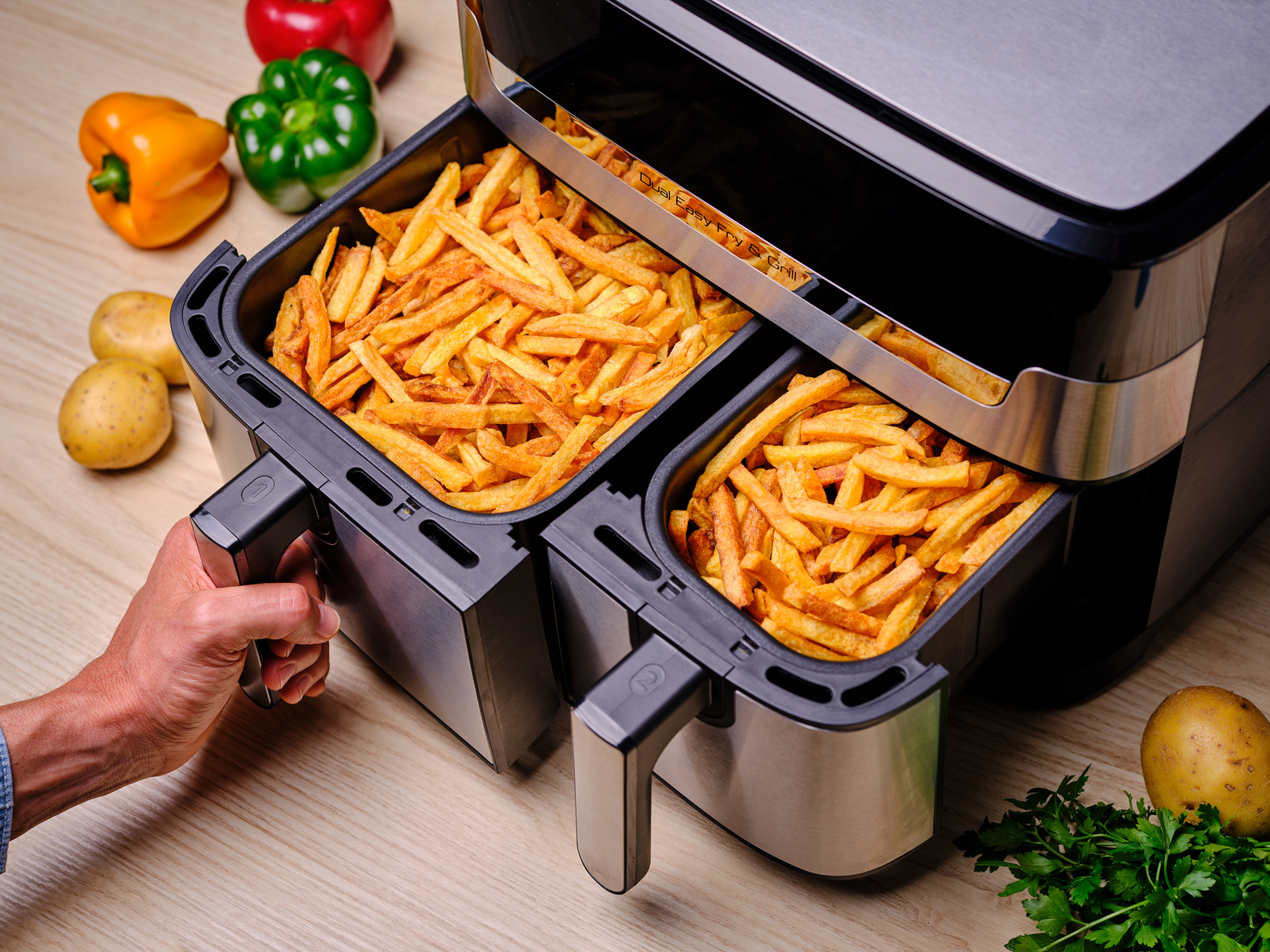 Tefal Dual Easy Fry & Grill Easy Fry & Grill Dual EY905D air fryer met dubbele lades - 8 programma's - 5,2 L + 3,1 L - Afbeelding 12