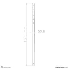 Neomounts FPMA-CP150 Verlengbuis TV-beugel plafond - h 150 cm - Afbeelding 4