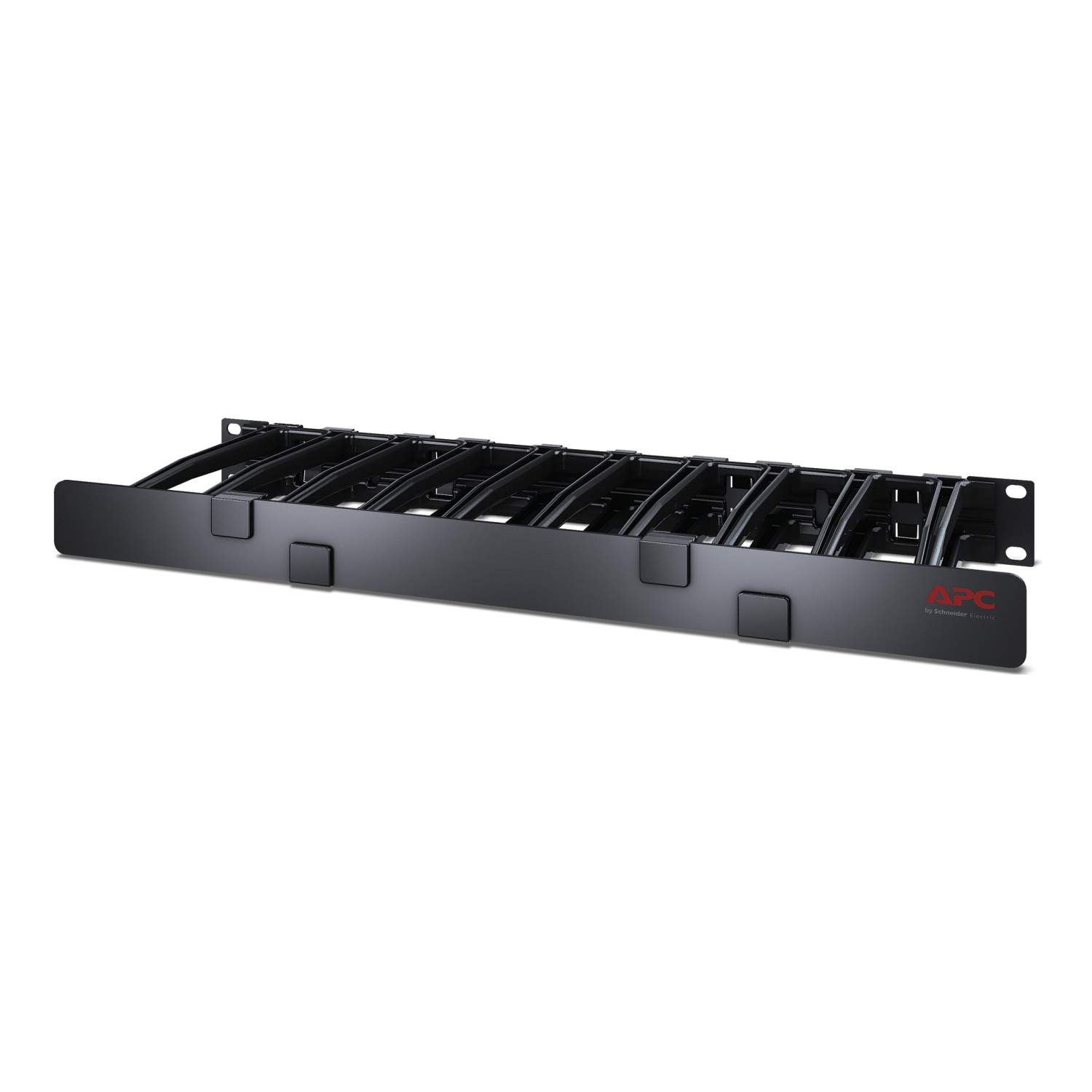 APC Horizontale kabelmanager, 1U x 6" diep, enkelzijdig met kap