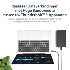 StarTech.com 1m Thunderbolt 3 Kabel, 20Gbps, 100W PD, 4K, Thunderbolt Gecertificeerd, Thunderbolt 4/USB 3.2/DisplayPort Compatibel, Zwart - Afbeelding 8