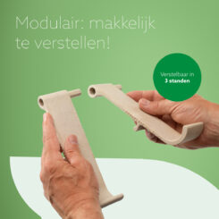 R-Go Tools Laptop- en tabletstandaard R-Go Treepod, ergonomisch en modulair, verstelbaar, biobased - Afbeelding 13