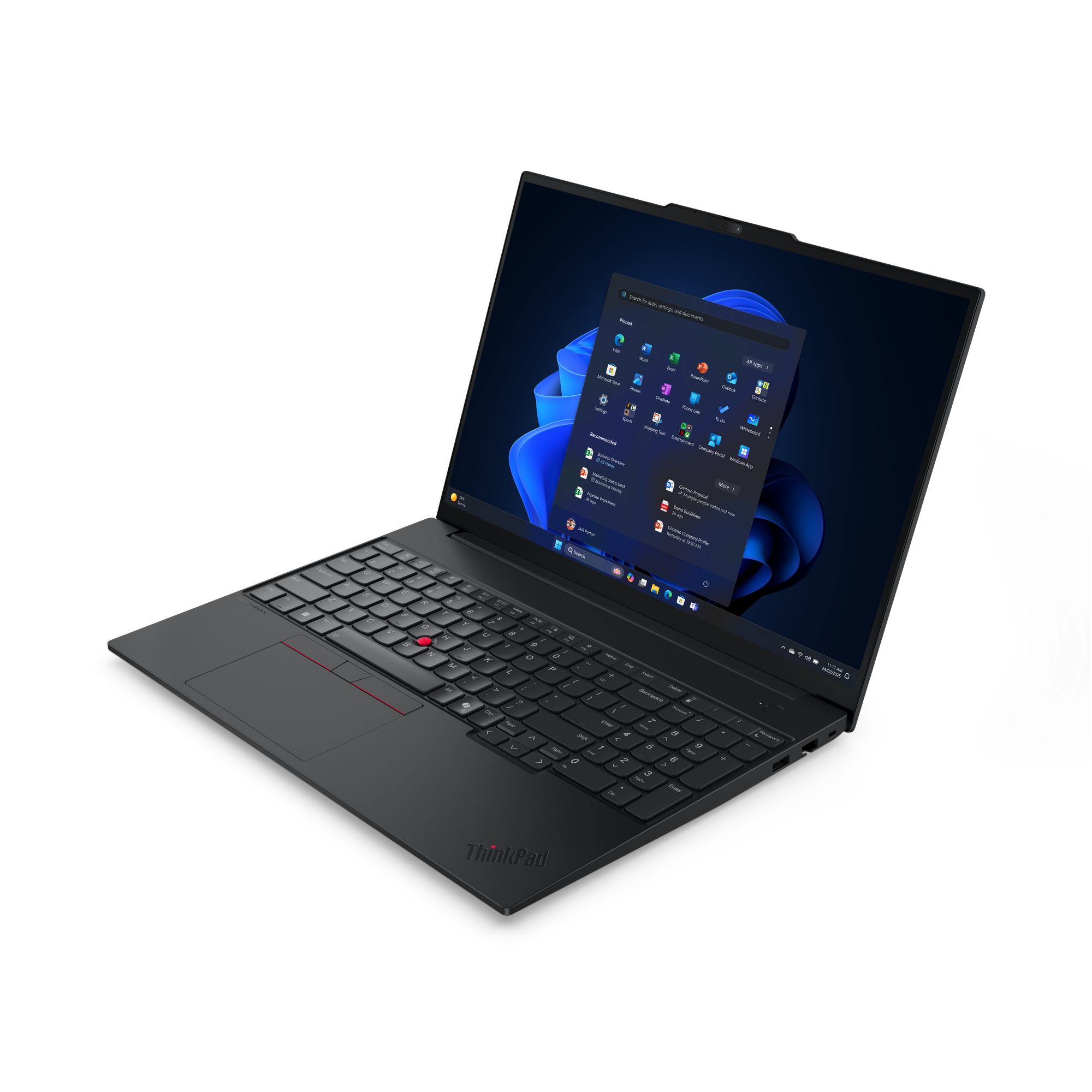Lenovo ThinkPad E16 Gen 3 (Intel) Copilot+ PC Intel Core Ultra 5 226V Laptop 40,6 cm (16") WUXGA 16 GB LPDDR5x-SDRAM 512 GB SSD Wi-Fi 6E (802.11ax) Windows 11 Pro Belgisch Zwart - Afbeelding 3