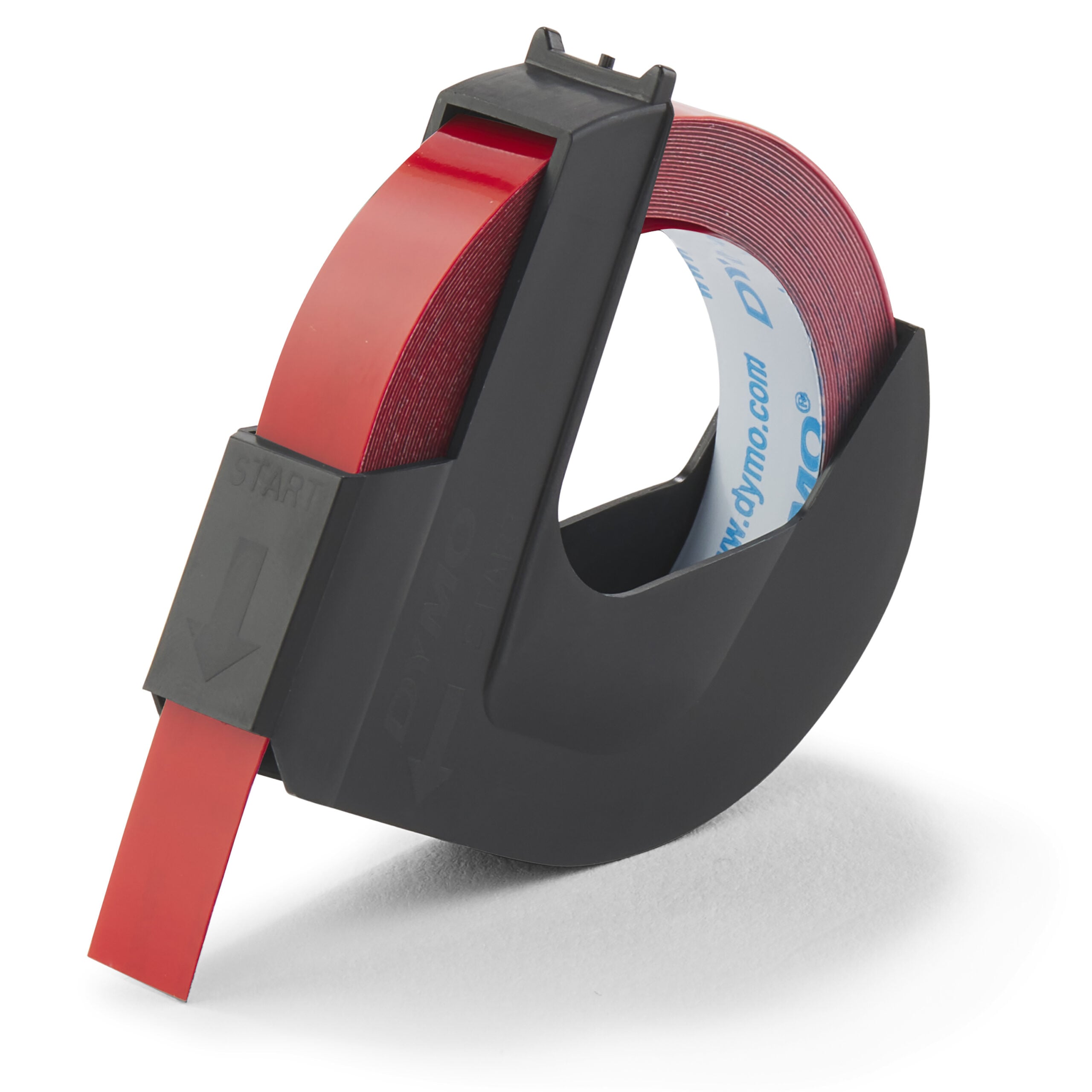 DYMO originele labeltape met reliëf | rollen van 9 mm x 3 m | Wit op rood | Zelfklevend | Voor labelmakers voor reliëfdruk | 1 stuk - Afbeelding 2