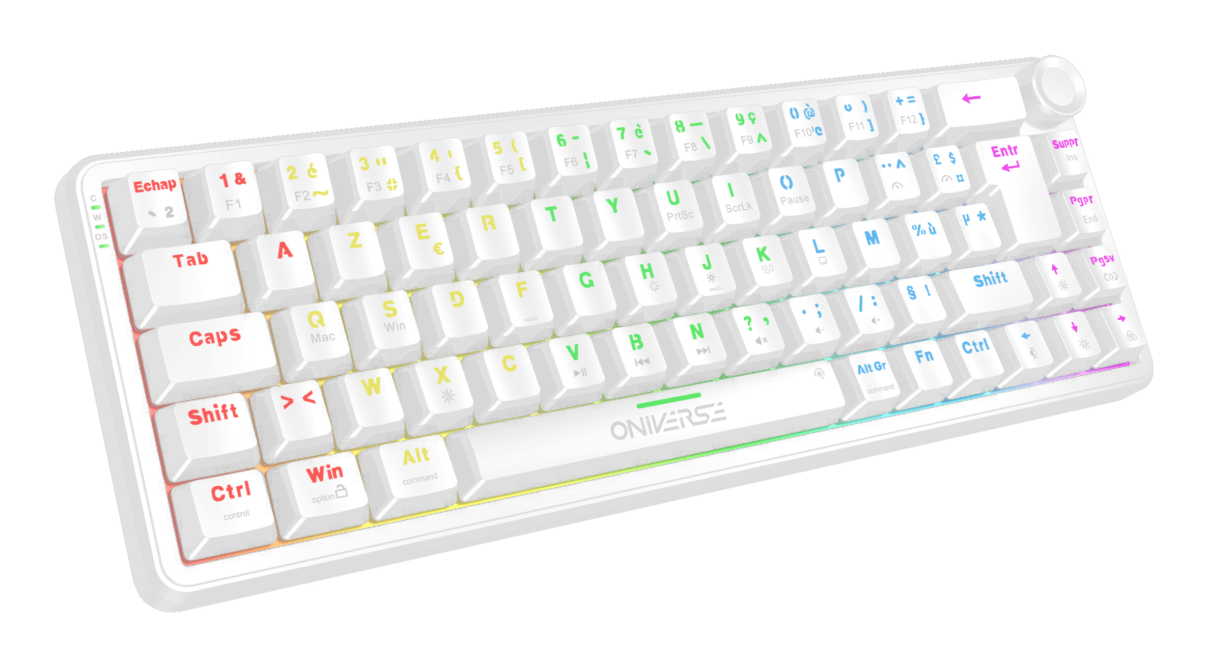 Oniverse Magnus toetsenbord Gamen USB Wit - Afbeelding 2