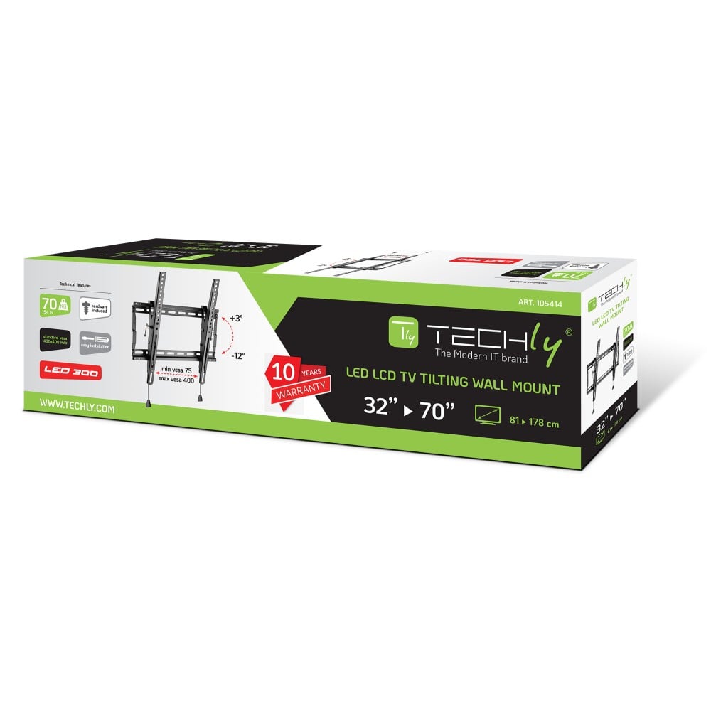 Techly ICA-PLB 59T tv-bevestiging 177,8 cm (70") Zwart - Afbeelding 3