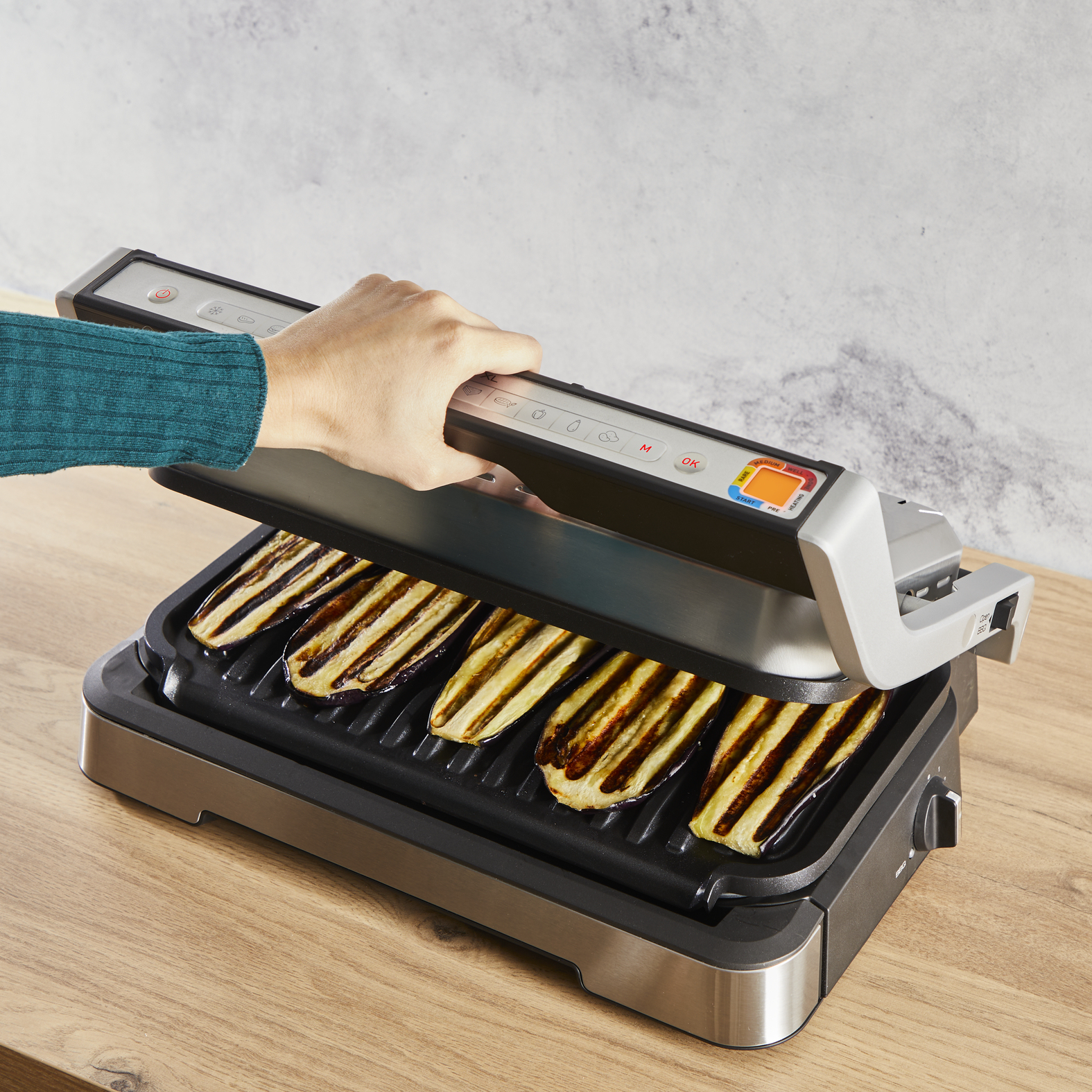 Tefal OptiGrill 2in1 XL OptiGrill 2-in-1 XL GC782D intelligente grill en bbq rvs - Afbeelding 12