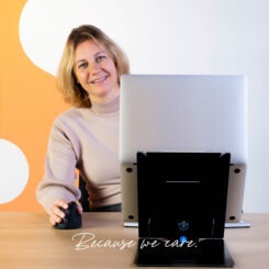 R-Go Tools Tablet- en laptopstandaard R-Go Riser Duo, geschikt voor 10-22 inch scherm, zwart - Afbeelding 16