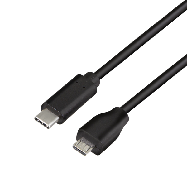 LogiLink CU0196 USB-kabel USB 2.0 0,5 m USB C Micro-USB B 0,48 Gbit/s Zwart