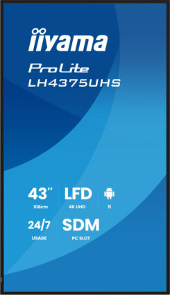 iiyama LH4375UHS-B2AG beeldkrant Digitale signage flatscreen 108 cm (42.5") LCD Wifi 500 cd/m² 4K Ultra HD Zwart Type processor Android 11 24/7 - Afbeelding 4