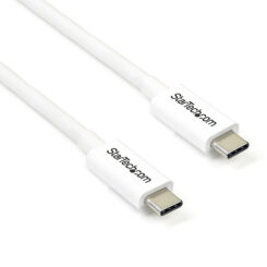 StarTech.com 2m Thunderbolt 3 Kabel, 20Gbps, 100W PD, 4K, Thunderbolt Gecertificeerd, Thunderbolt 4/USB 3.2/DisplayPort Compatibel, Wit - Afbeelding 2