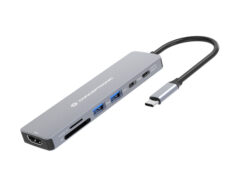 Conceptronic DONN28G laptop dock & poortreplicator Bedraad USB 3.2 Gen 1 (3.1 Gen 1) Type-C Grijs