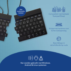 R-Go Tools Ergonomisch toetsenbord R-Go Split Break v2 met pauzesoftware, gesplitst toetsenbord, AZERTY (BE), bedraad, zwart - Afbeelding 13