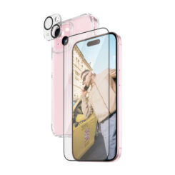 PanzerGlass ® 3-in-1 Bundle iPhone 15 Doorzichtige schermbeschermer Apple 1 stuk(s)