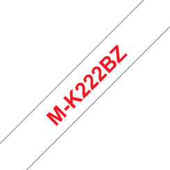 Brother M-K222BZ labelprinter-tape Rood op wit