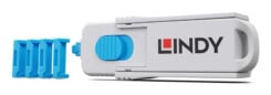 Lindy 40320 poortblokker Poortblokker + sleutel HDMI Blauw, Grijs Acrylonitrielbutadieenstyreen (ABS) 1 stuk(s) - Afbeelding 2