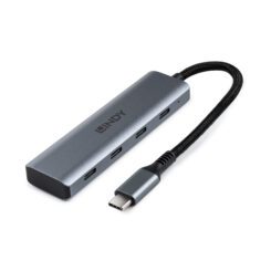 Lindy 43414 interface hub USB 3.2 Gen 2 (3.1 Gen 2) Type-C 10000 Mbit/s Grijs