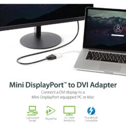 Techly 0.15m Mini DisplayPort 1.2 - DVI-D M/F 0,15 m Wit - Afbeelding 6