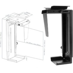Techly ICA-CS 66 CPU-houder Onder het bureau CPU-houder Zwart - Afbeelding 4
