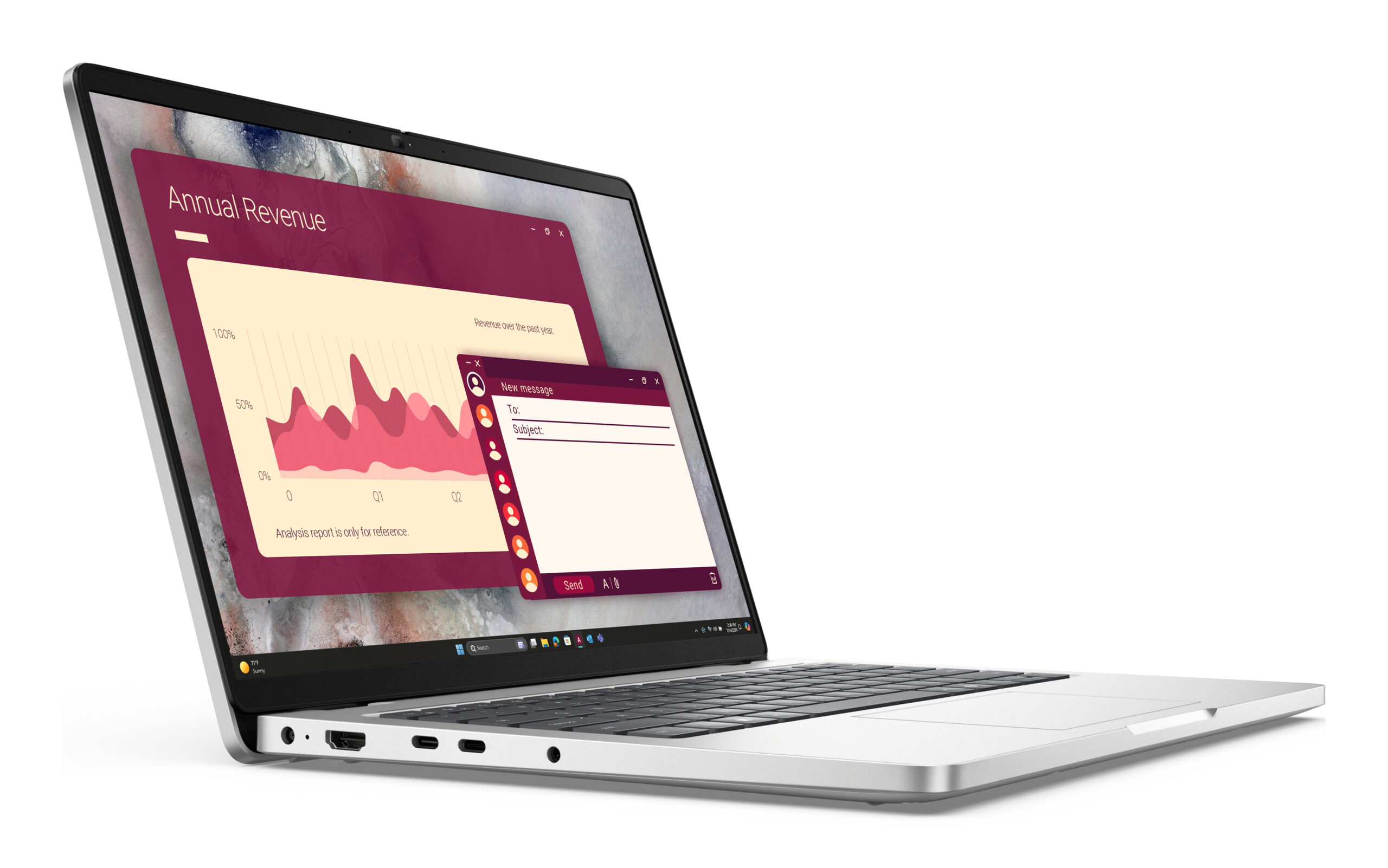 DELL Pro 14 PC14250 Intel Core Ultra 7 255U Laptop 35,6 cm (14") Full HD+ 16 GB DDR5-SDRAM 512 GB SSD Wi-Fi 6E (802.11ax) Windows 11 Pro Platina US International - Afbeelding 3