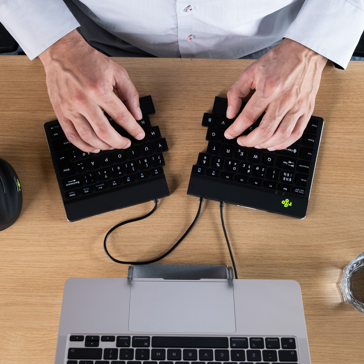 R-Go Tools Ergonomisch toetsenbord R-Go Split Break v2 met pauzesoftware, gesplitst toetsenbord, QWERTY (IT), bedraad, zwart - Afbeelding 7