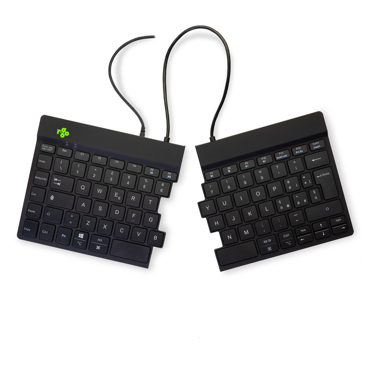 R-Go Tools Ergonomisch toetsenbord R-Go Split Break v2 met pauzesoftware, gesplitst toetsenbord, QWERTY (IT), bedraad, zwart - Afbeelding 4