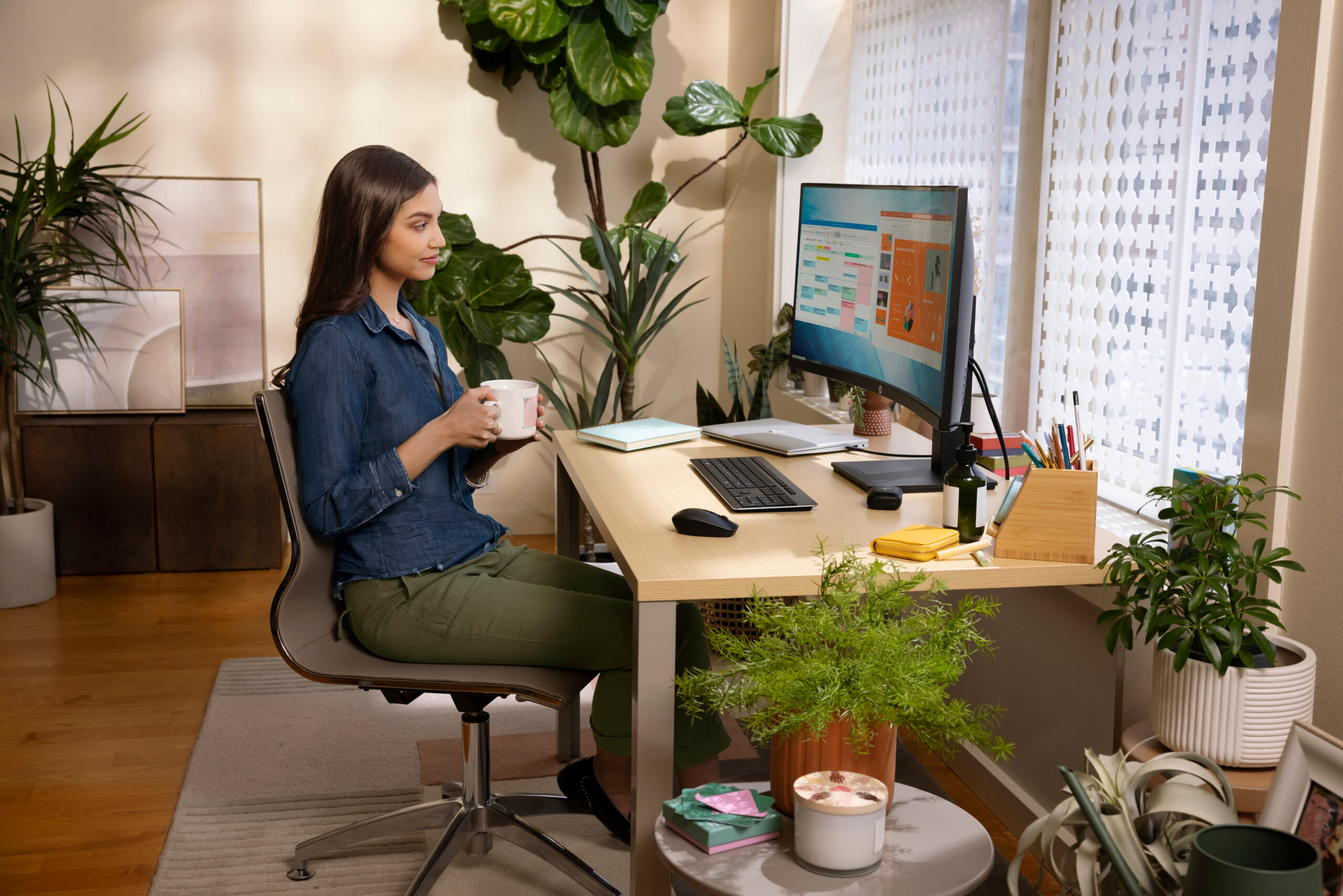 HP P34hc G4 WQHD USB-C Curved monitor - Afbeelding 9