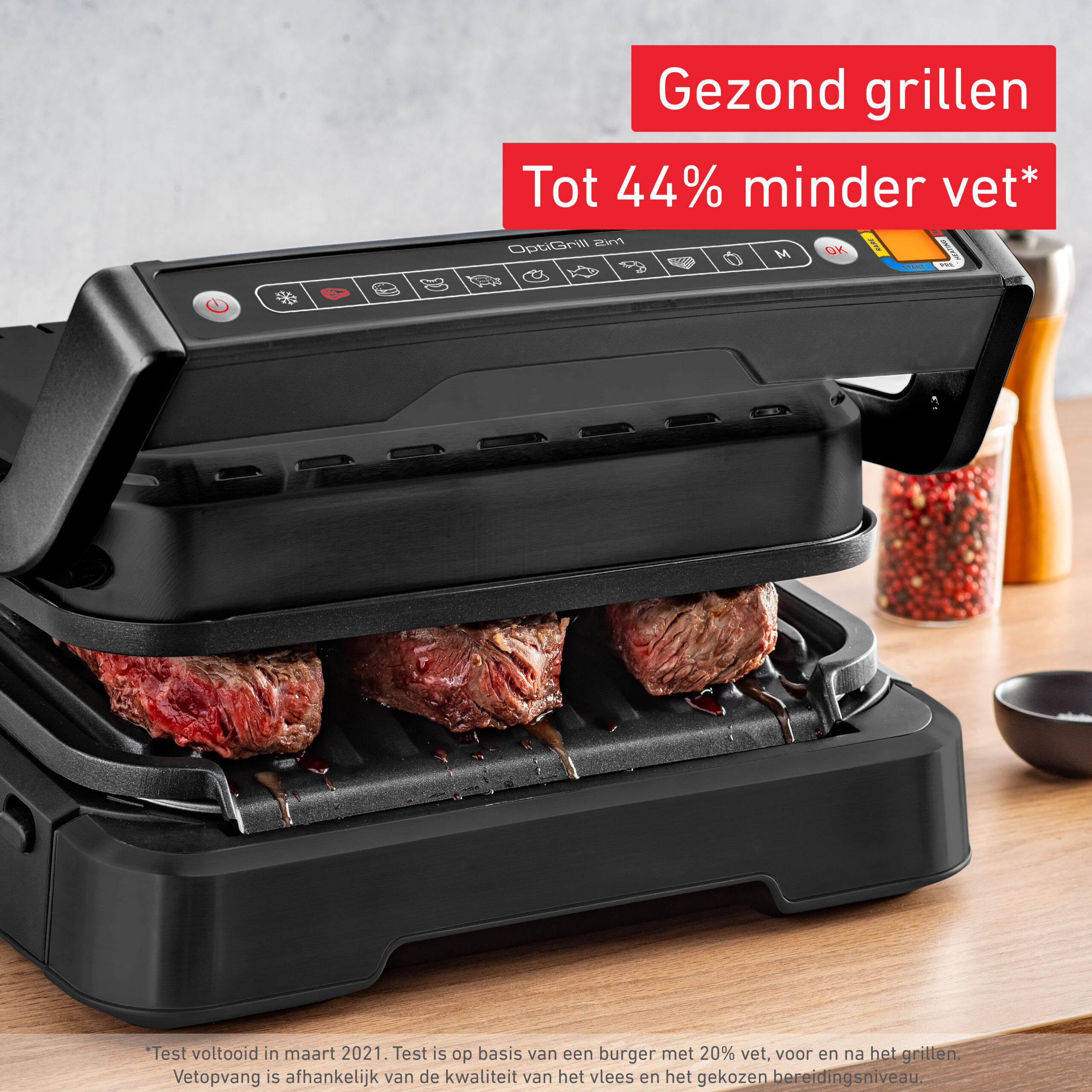 Tefal OptiGrill 4in1 OptiGrill 4-in-1 GC7748 intelligent grill voor complete maaltijden zwart - Afbeelding 7