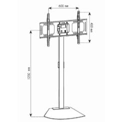 Techly ICA-TR12 tv-bevestiging 177,8 cm (70") Zwart - Afbeelding 4