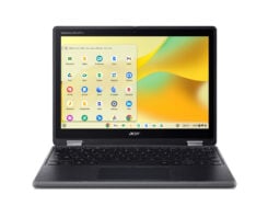 Acer Chromebook R857T-TCO-C04U Intel® N N150 31 cm (12.2") Touchscreen WUXGA 8 GB LPDDR5x-SDRAM 64 GB eMMC Wi-Fi 6E (802.11ax) ChromeOS Zwart US International - Afbeelding 2