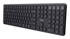 Trust Vaiya Draadloos Toetsenbord - Multi-device toetsenbord – Belgische AZERTY-indeling – USB en Bluetooth – Zwart - Afbeelding 2