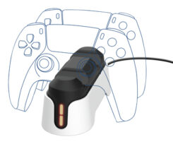 Trust GXT 228 Dual Charging Dock - Dual charging station – Voor console controllers – USB-gevoed – Playstation 5 - Wit/Zwart - Afbeelding 6