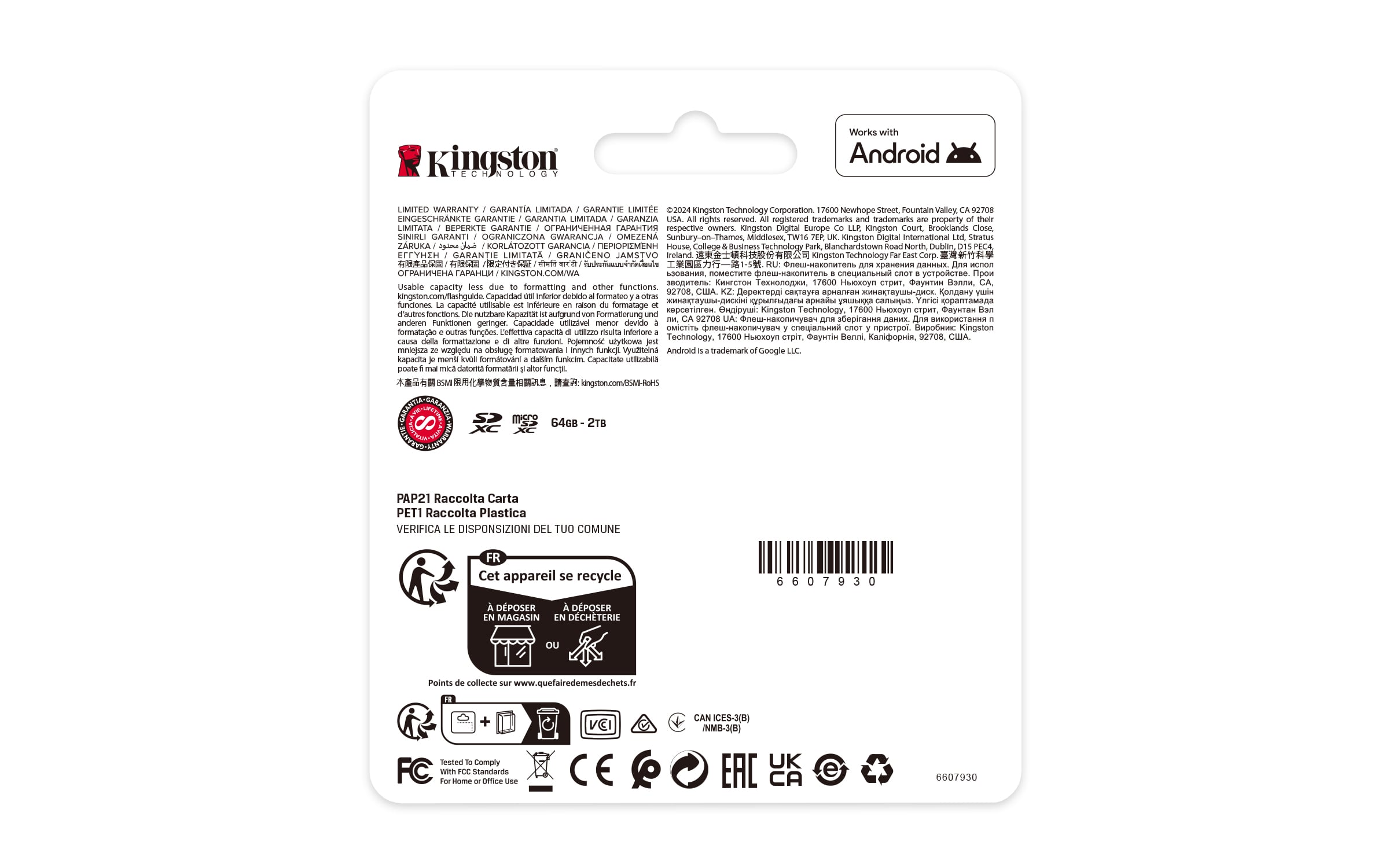 Kingston Technology 512GB microSDXC Canvas Select Plus Gen3 150MB/s A1 kaart + adapter - Afbeelding 7