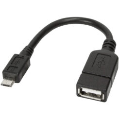 Techly 0.2m USB 2.0 Micro B - USB 2.0 A M/F USB-kabel 0,2 m Micro-USB B USB A 0,48 Gbit/s Zwart - Afbeelding 4
