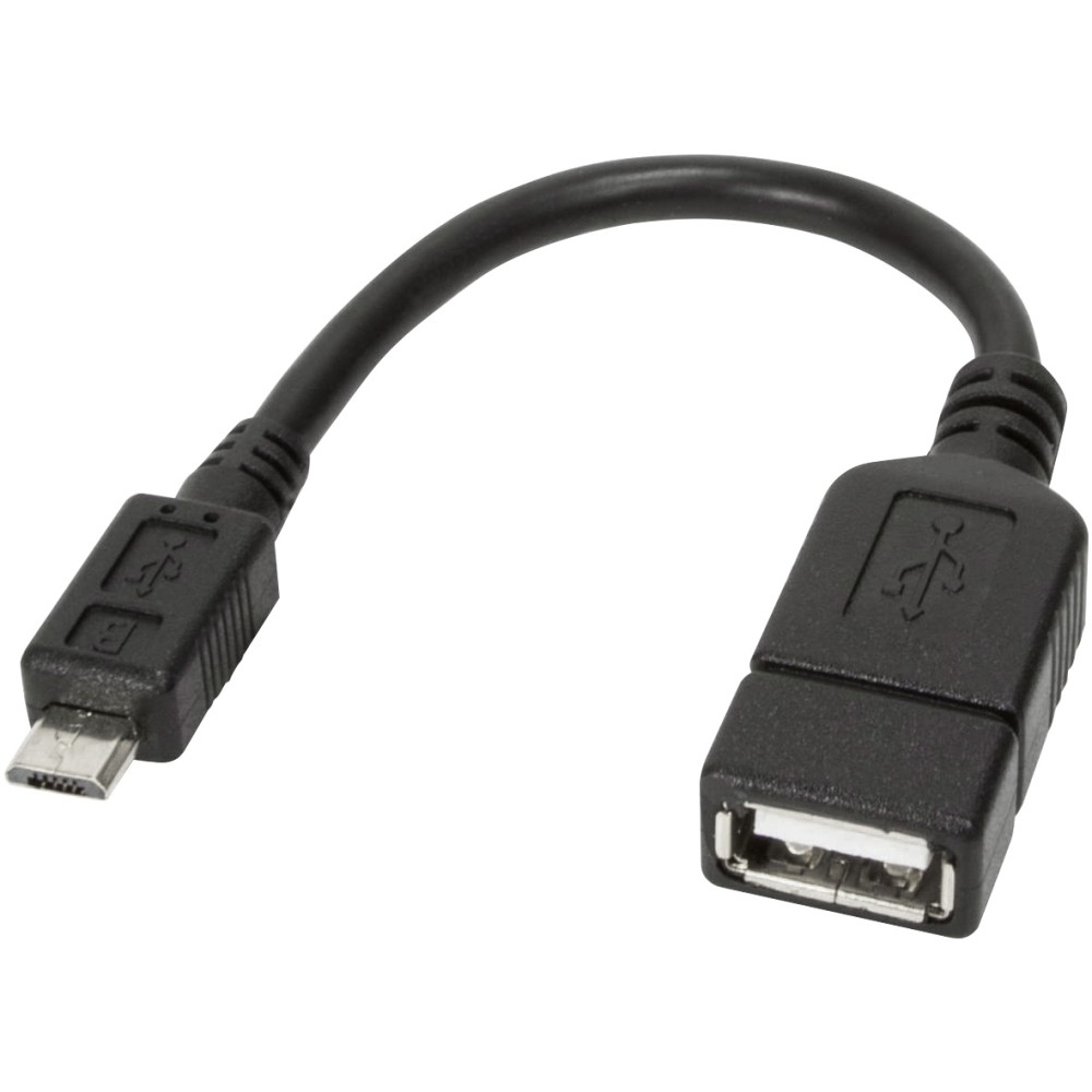 Techly 0.2m USB 2.0 Micro B - USB 2.0 A M/F USB-kabel 0,2 m Micro-USB B USB A 0,48 Gbit/s Zwart - Afbeelding 4