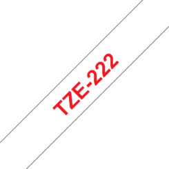 Brother TZE-222 labelprinter-tape Rood op wit - Afbeelding 2