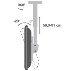 Techly ICA-CPLB 944D bevestiging voor signage-beeldschermen 139,7 cm (55") Zwart - Afbeelding 6