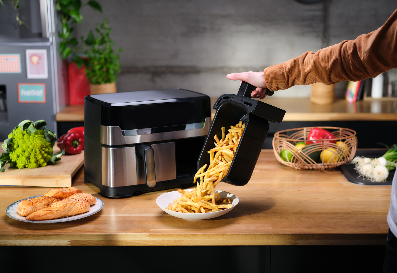 Tefal Dual Easy Fry & Grill Easy Fry & Grill Dual EY905D air fryer met dubbele lades - 8 programma's - 5,2 L + 3,1 L - Afbeelding 11