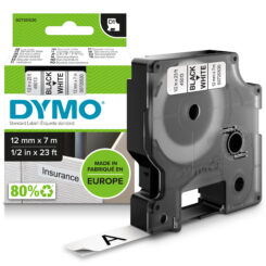 DYMO originele D1 labels | Zwarte Tekst op Wit Label | 12 mm x 7 m | Zelfklevende etiketten voor de LabelManager labelprinter | gemaakt in Europa - Afbeelding 3