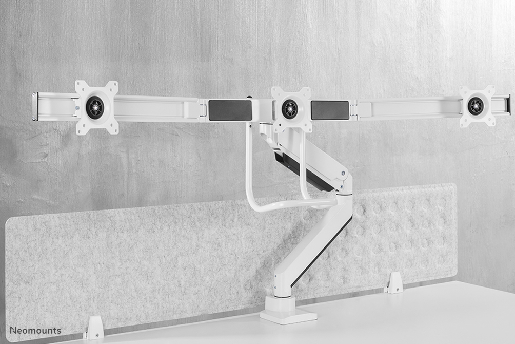 Neomounts NM-D775DX3WHITE flat panel bureau steun 68,6 cm (27") Wit - Afbeelding 11