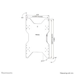 Neomounts WL85-515WH16 TV muur beugel 55-75" - roteerbaar - Afbeelding 17