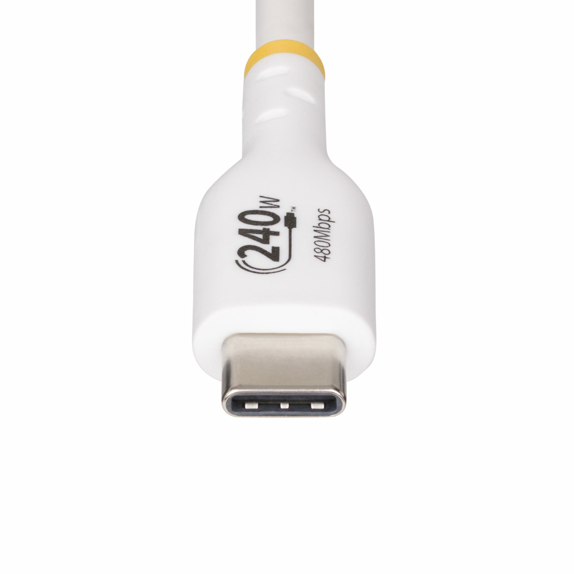 StarTech.com 4m USB-C Laadkabel, Charge & Sync, 240W (5A) PD EPR, USB 2.0, Laptop Type C Laadkabel, USB-IF Gecertificeerd, TPE Mantel - Witte USB-C Oplaadkabel - Afbeelding 6