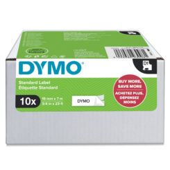 DYMO originele D1 labels | Zwarte Tekst op Wit Label | 19 mm x 7 m | zelfklevende etiketten voor de LabelManager labelprinters | 10 stuks | gemaakt in Europa - Afbeelding 3