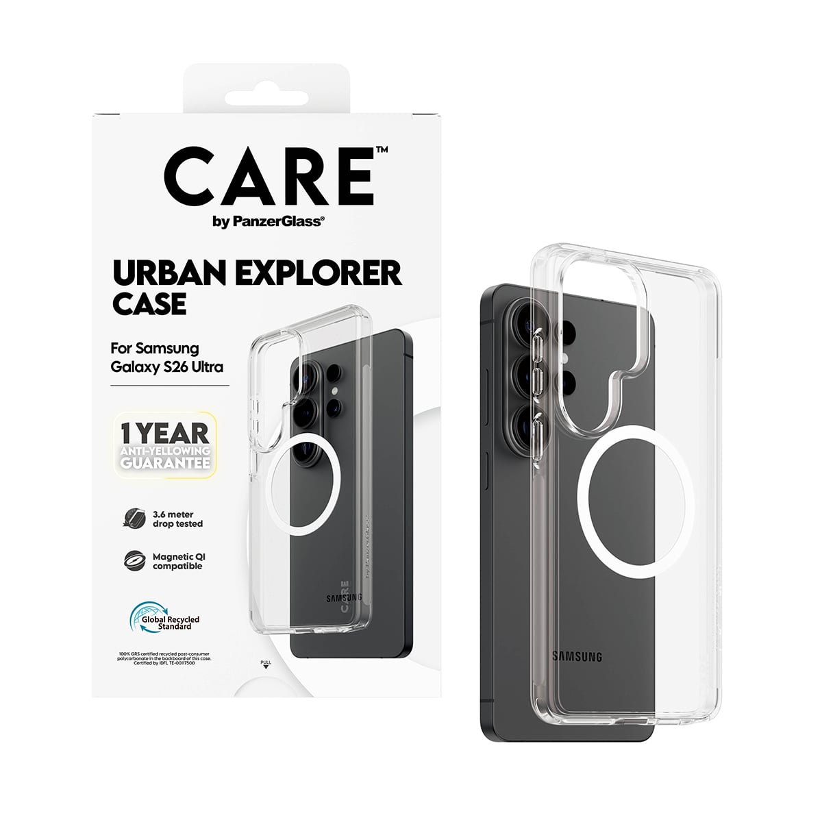 PanzerGlass CARE™ by ® Urban Explorer Case Transparent w. White Qi Samsung Galaxy S26 Ultra mobiele telefoon behuizingen Hoes Transparant - Afbeelding 6