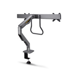 StarTech.com Dual Monitor Arm met Crossbar voor Bureau, Tot 27 inch Schermen, VESA 75x75/100x100, Max 15kg, C-klem, Volledig Scharnierend, Arm met Veermechanisme, TAA - Afbeelding 3